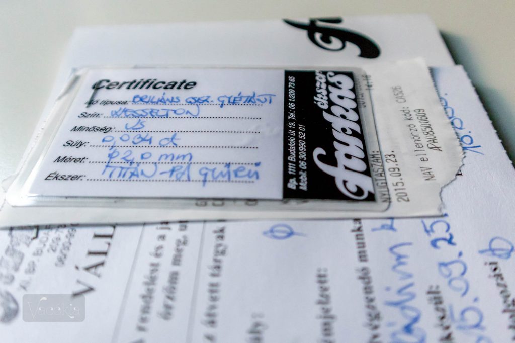 A gyémántberakás adatai