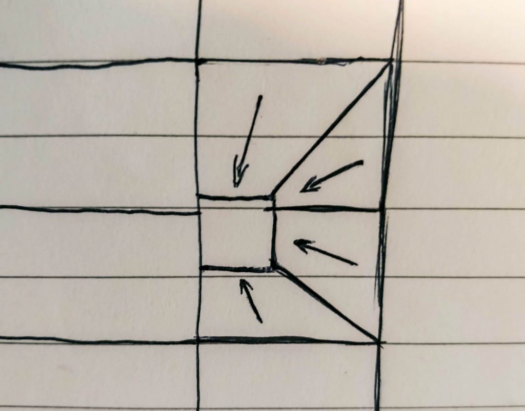 Aztán újratervezte a lefolyó csempézését, hogy a Sigma csempevágóval egyenes és csorbulatlan széleket kapjunk